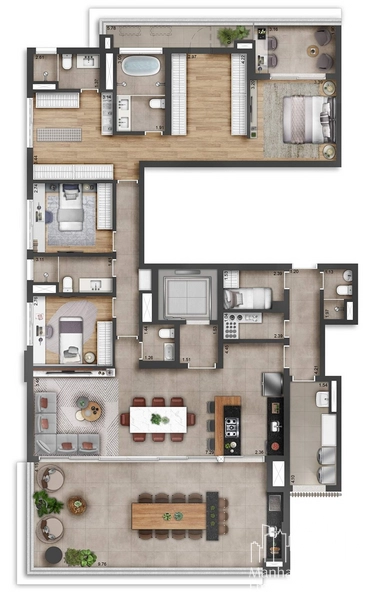 Apartamento 3 dormitórios no Brooklin: 19ª foto da galeria de imagens do imóvel