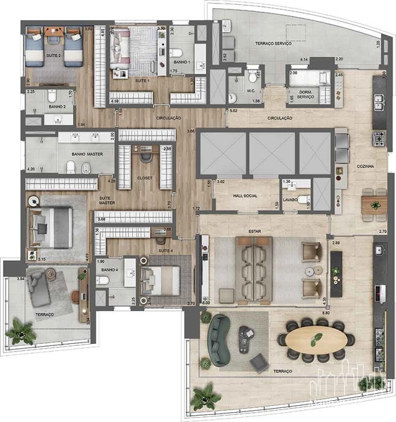 Apartamento 4 dormitórios no Paraíso: 1ª foto da galeria de imagens do imóvel
