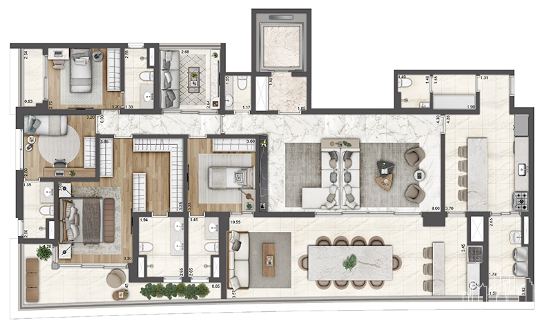 Apartamento 4 dormitórios na Chácara Klabin: 20ª foto da galeria de imagens do imóvel