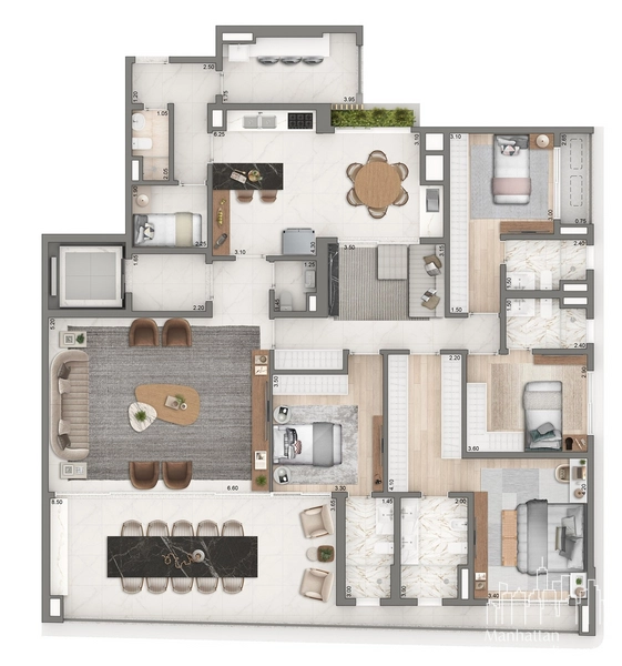 Apartamento 4 dormitórios no Brooklin: 17ª foto da galeria de imagens do imóvel