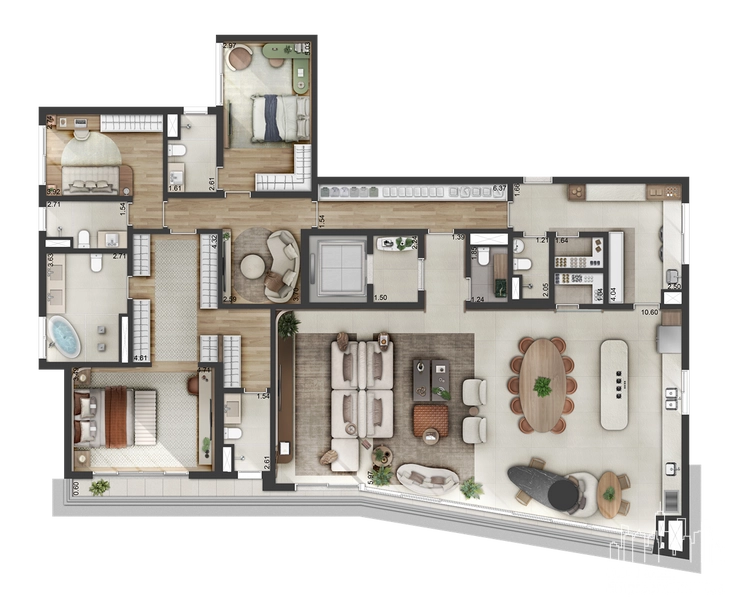 Apartamento 3 dormitórios em Alphaville: 11ª foto da galeria de imagens do imóvel