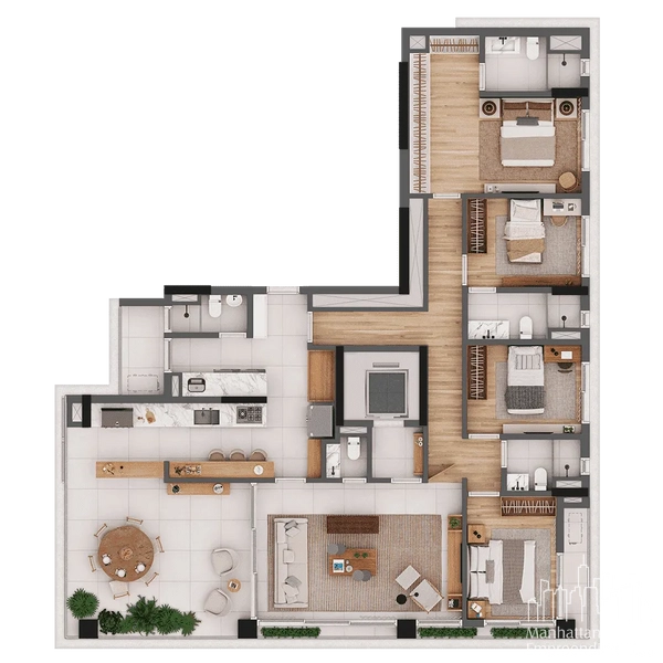 Apartamento 4 dormitórios no Jardins: 18ª foto da galeria de imagens do imóvel