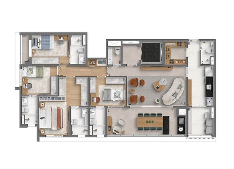 Apartamento 4 dormitórios na Vila Clementino: 24ª foto da galeria de imagens do imóvel