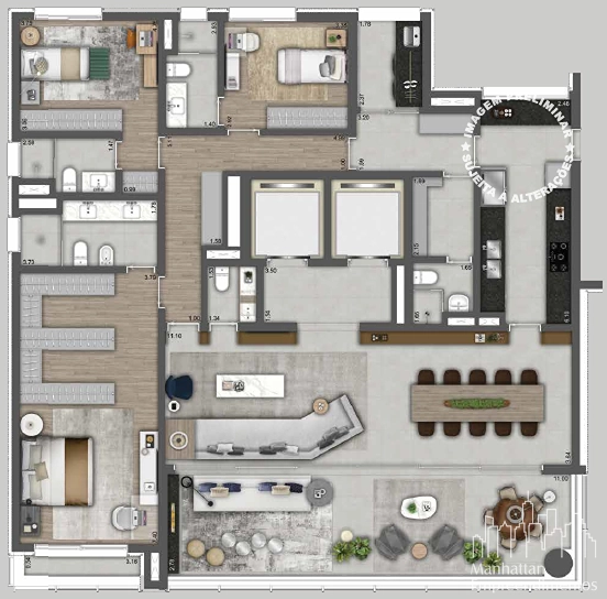 Apartamento 3 dormitórios em Moema: 22ª foto da galeria de imagens do imóvel