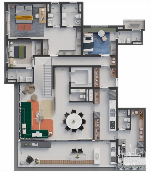 Apartamento 3 dormitórios no Jardins: 13ª foto da galeria de imagens do imóvel