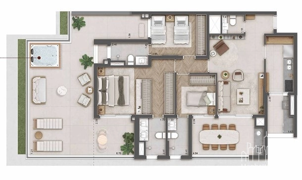 Apartamento 3 dormitórios no Jardins: 20ª foto da galeria de imagens do imóvel