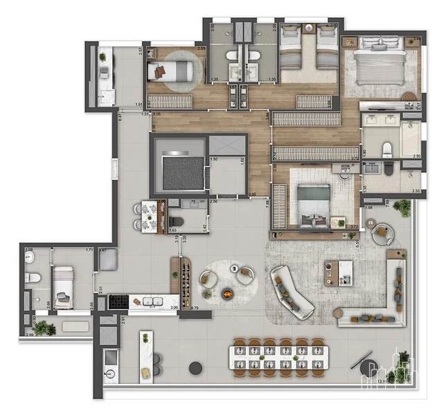 Apartamento 4 dormitórios no Brooklin: 28ª foto da galeria de imagens do imóvel