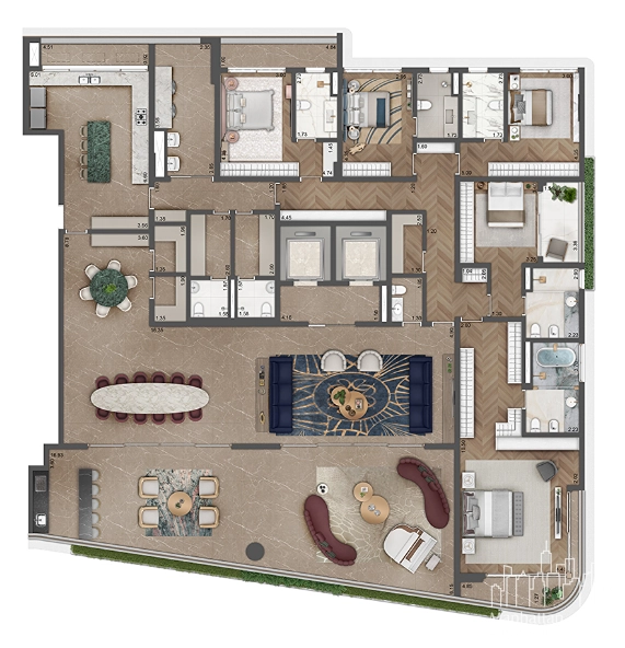 Apartamento 5 dormitórios em Moema: 24ª foto da galeria de imagens do imóvel