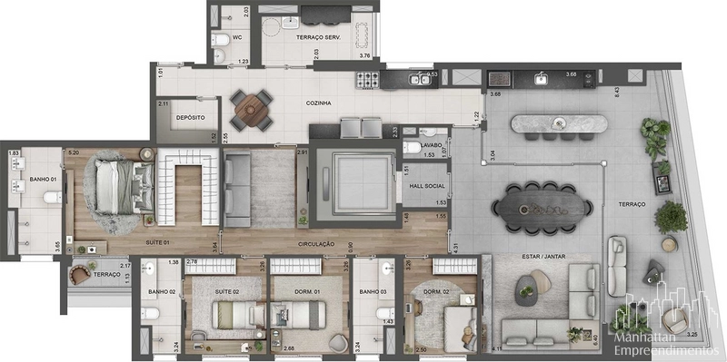 Apartamento 4 dormitórios na Chácara Santo Antônio: 47ª foto da galeria de imagens do imóvel