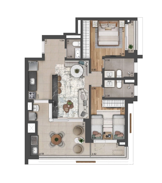 Apartamento 2 dormitórios em Moema: 22ª foto da galeria de imagens do imóvel