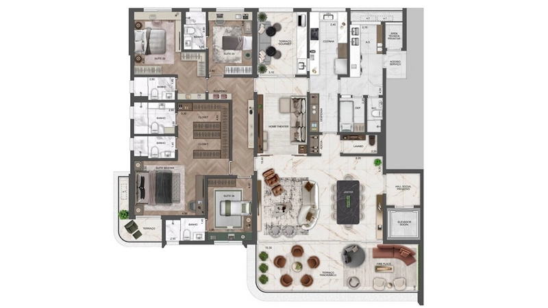 Apartamento 4 dormitórios no Ibirapuera: 21ª foto da galeria de imagens do imóvel