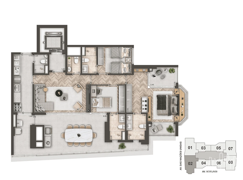 Apartamento 3 dormitórios no Brooklin: 19ª foto da galeria de imagens do imóvel