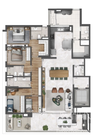 Apartamento 4 dormitórios na Vila Clementino: 21ª foto da galeria de imagens do imóvel