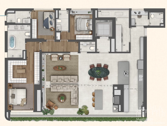 Apartamento 3 dormitórios na Cidade Jardim: 9ª foto da galeria de imagens do imóvel