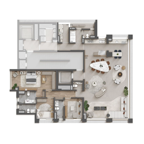 Apartamento 3 dormitórios no Jardins: 15ª foto da galeria de imagens do imóvel