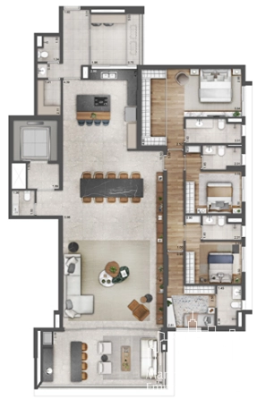 Apartamento 4 dormitórios na Vila Clementino: 21ª foto da galeria de imagens do imóvel