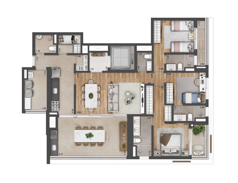 Apartamento 3 dormitórios em Moema: 21ª foto da galeria de imagens do imóvel