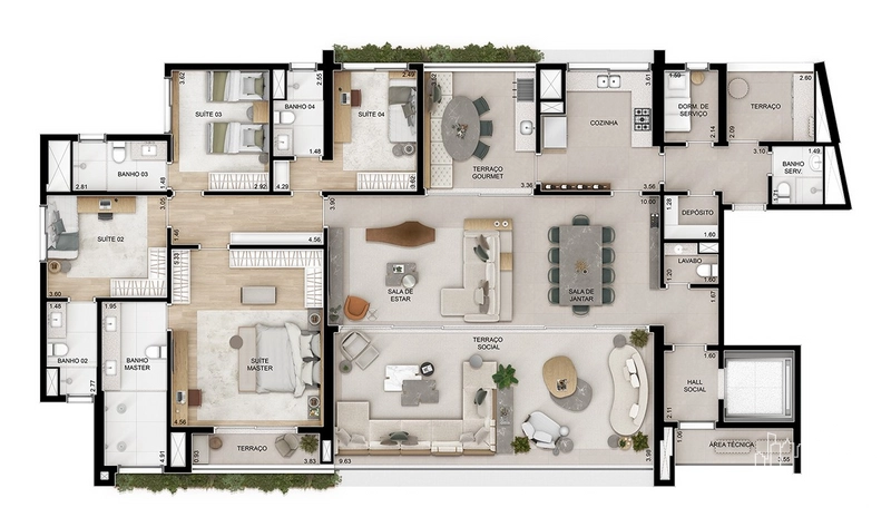 Apartamento 4 dormitórios no Brooklin: 31ª foto da galeria de imagens do imóvel