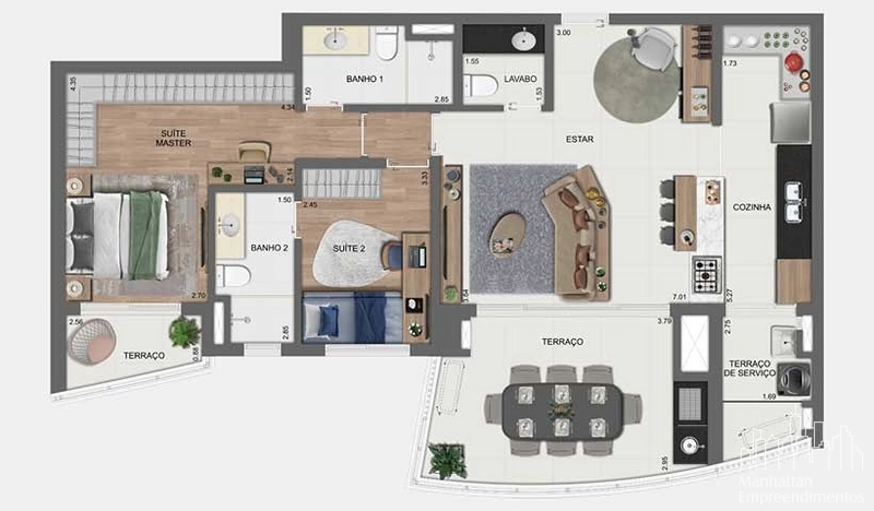 Apartamento 3 dormitórios no Brooklin: 32ª foto da galeria de imagens do imóvel