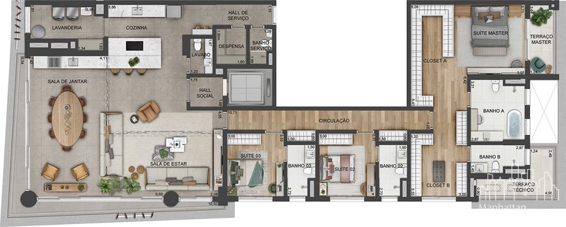 Apartamento 3 dormitórios no Jardim Brooklin: 25ª foto da galeria de imagens do imóvel