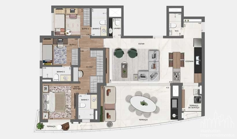 Apartamento 3 dormitórios no Brooklin: 33ª foto da galeria de imagens do imóvel
