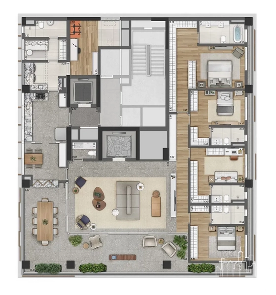 Apartamento 4 dormitórios no Jardins: 19ª foto da galeria de imagens do imóvel