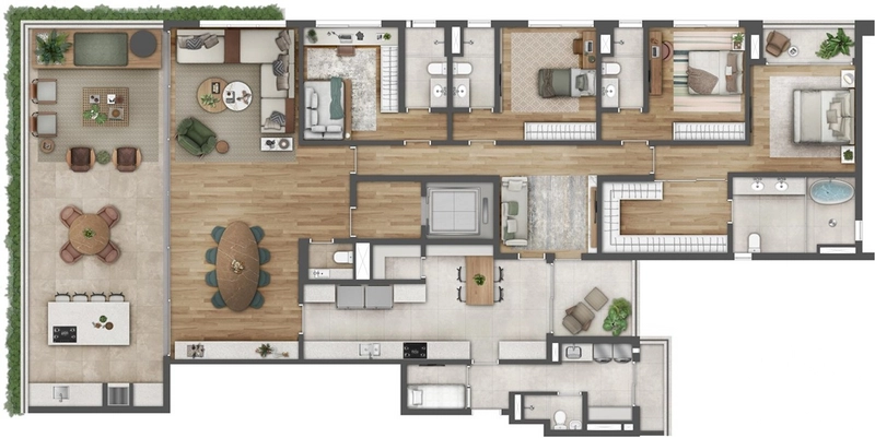Apartamento 4 dormitórios no Jardins: 20ª foto da galeria de imagens do imóvel
