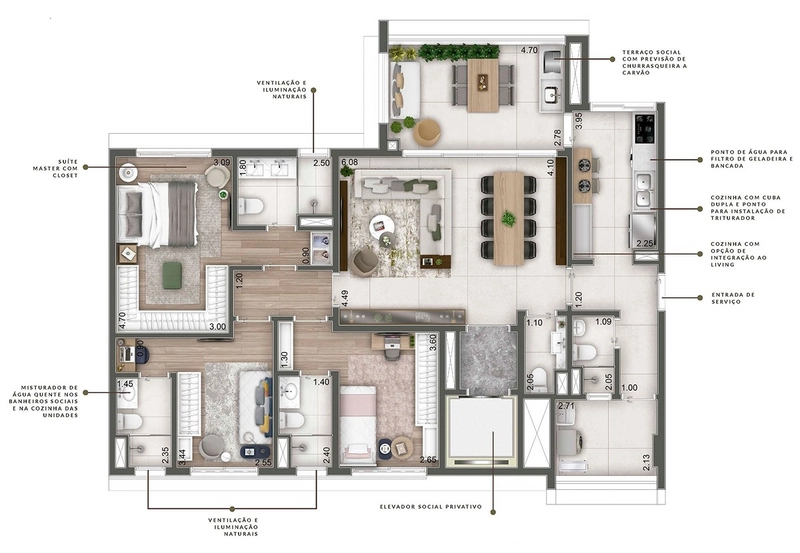 Apartamento 3 dormitórios em Perdizes: 43ª foto da galeria de imagens do imóvel