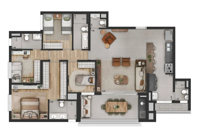 Apartamento 4 dormitórios em Moema: 18ª foto da galeria de imagens do imóvel