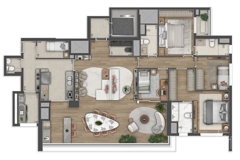 Apartamento 4 dormitórios no Brooklin: 28ª foto da galeria de imagens do imóvel