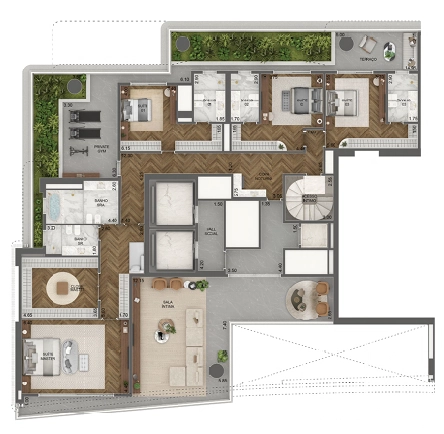 Apartamento 4 dormitórios no Jardim Guedala: 18ª foto da galeria de imagens do imóvel