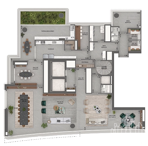 Apartamento 4 dormitórios no Jardim Guedala: 17ª foto da galeria de imagens do imóvel