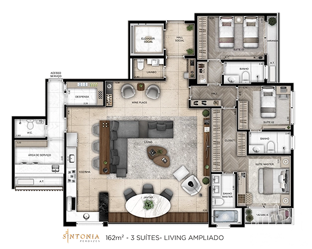 Apartamento 3 dormitórios em Perdizes: 16ª foto da galeria de imagens do imóvel