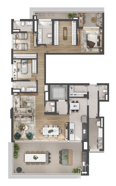 Apartamento 3 dormitórios no Brooklin: 20ª foto da galeria de imagens do imóvel