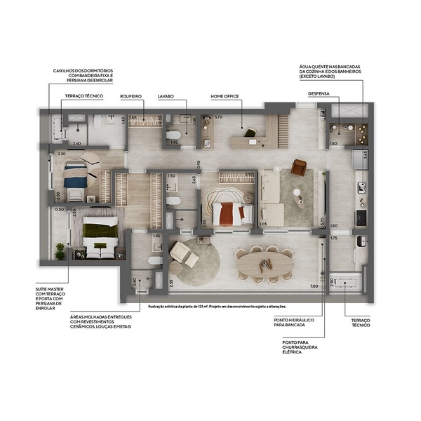 Apartamento 3 dormitórios em Higienópolis: 22ª foto da galeria de imagens do imóvel