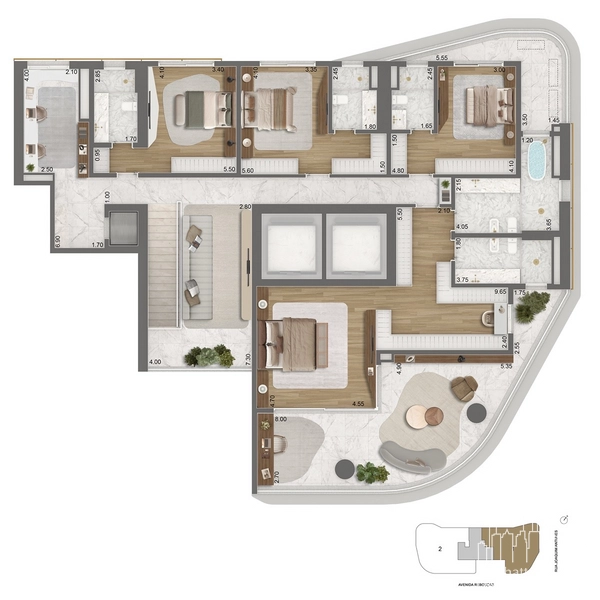 Apartamento 4 dormitórios no Jardim Europa: 13ª foto da galeria de imagens do imóvel