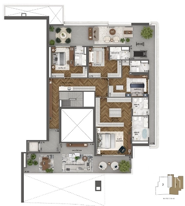 Apartamento 4 dormitórios no Jardim Guedala: 10ª foto da galeria de imagens do imóvel