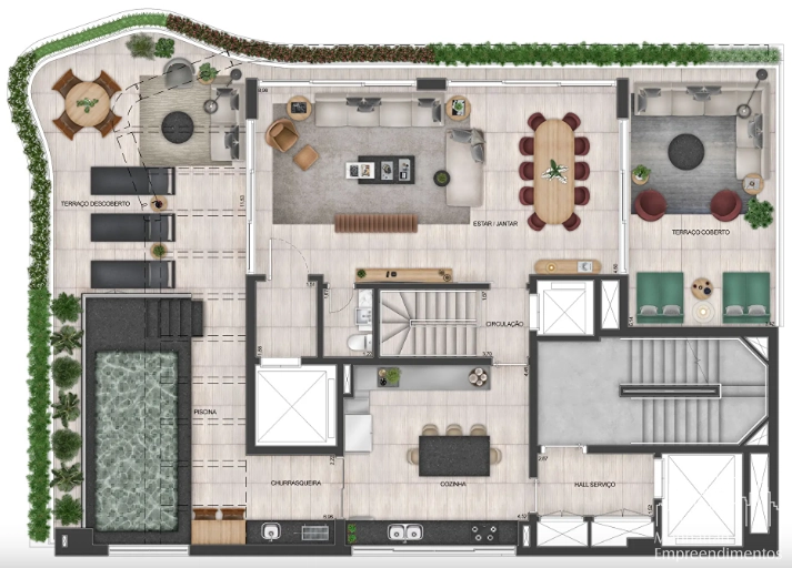 Apartamento 4 dormitórios no Jardins: 26ª foto da galeria de imagens do imóvel