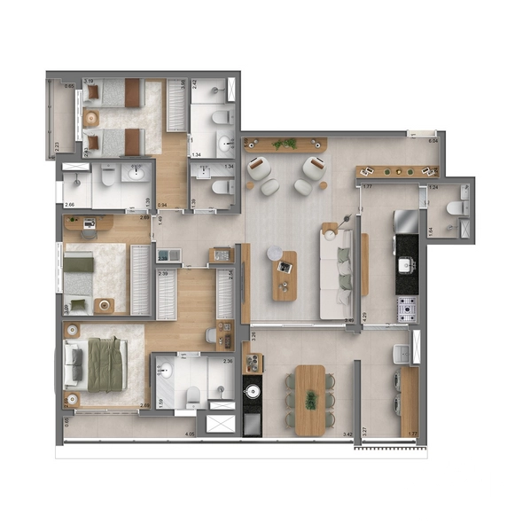 Apartamento 3 dormitórios na Vila Clementino: 24ª foto da galeria de imagens do imóvel
