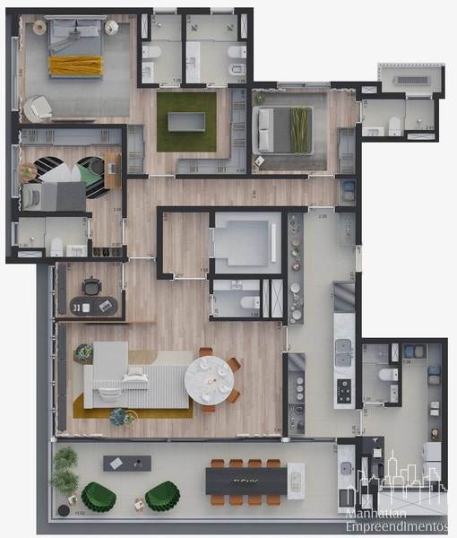 Apartamento 3 dormitórios no Jardins: 15ª foto da galeria de imagens do imóvel