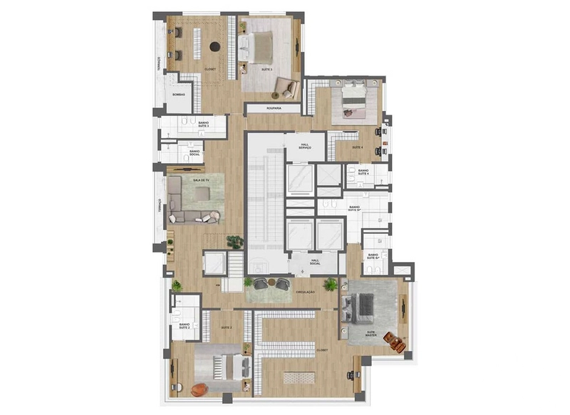 Apartamento 4 dormitórios em Moema: 32ª foto da galeria de imagens do imóvel