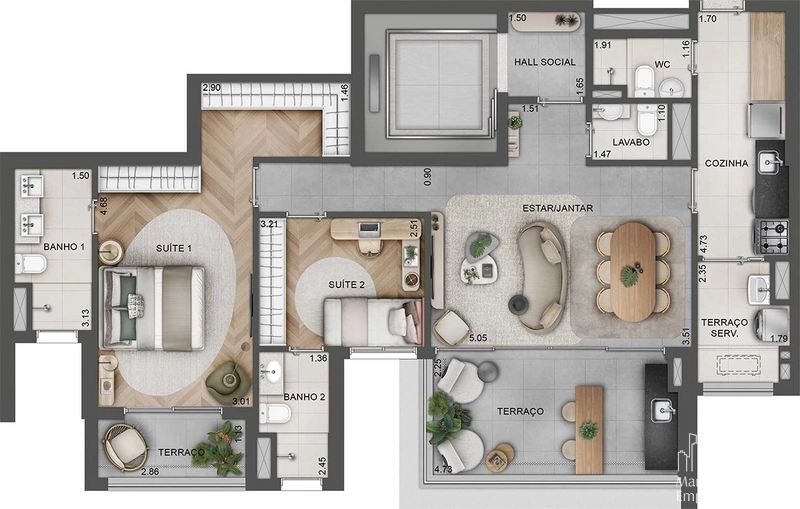 Apartamento 2 dormitórios na Chácara Santo Antonio: 46ª foto da galeria de imagens do imóvel