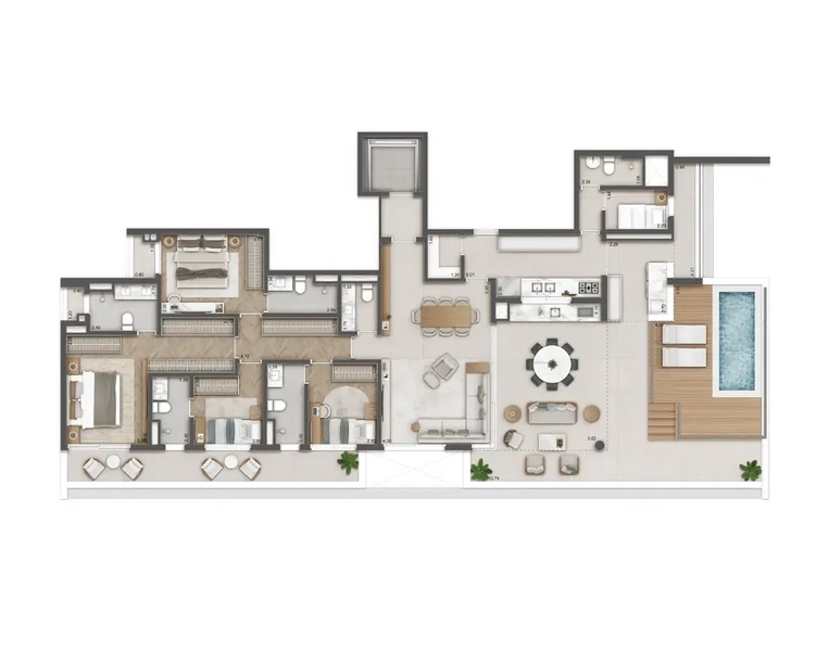 Apartamento 4 dormitórios no Jardins: 20ª foto da galeria de imagens do imóvel