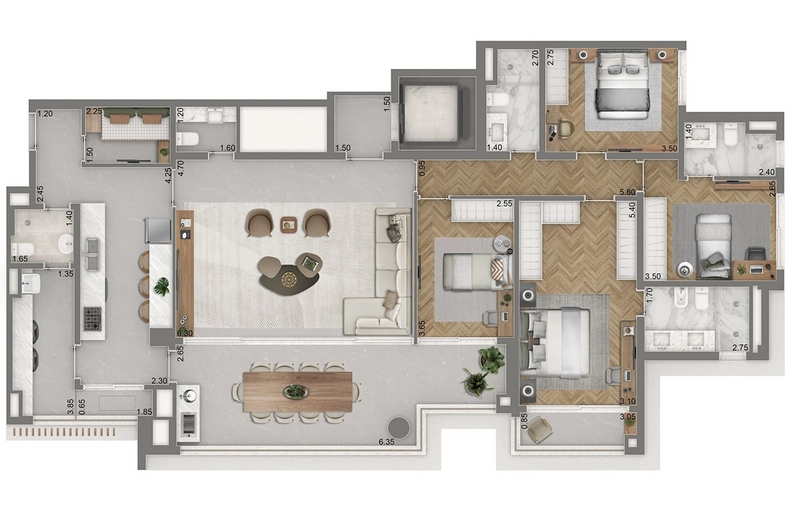 Apartamento 4 dormitórios na Vila Mariana: 16ª foto da galeria de imagens do imóvel