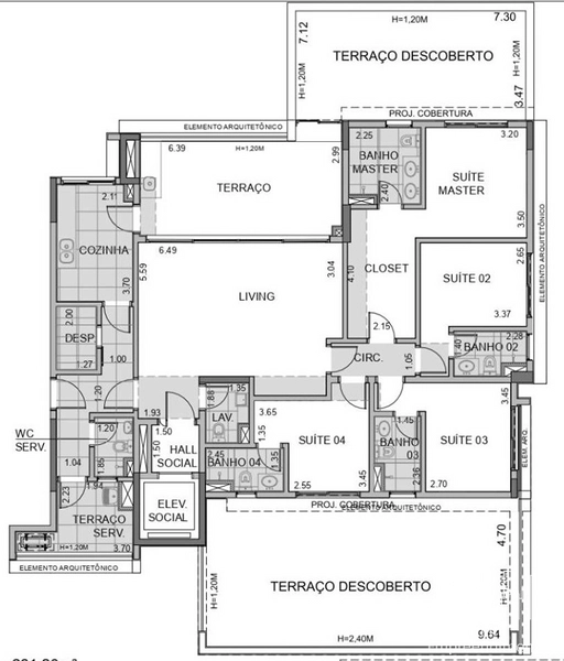 Apartamento 4 dormitórios em Perdizes: 45ª foto da galeria de imagens do imóvel