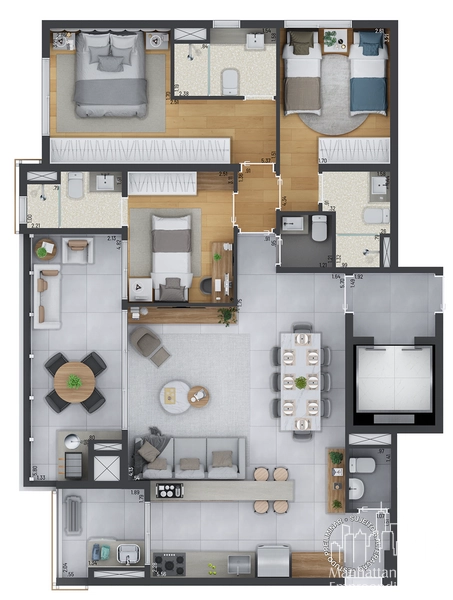 Apartamento 3 dormitórios em Moema: 15ª foto da galeria de imagens do imóvel