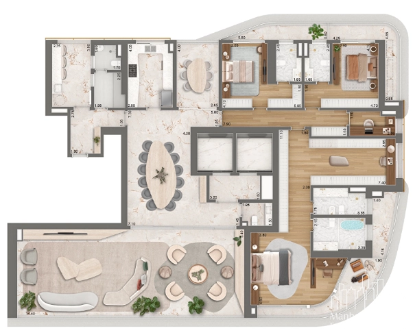 Apartamento 3 dormitórios no Jardim Europa: 14ª foto da galeria de imagens do imóvel