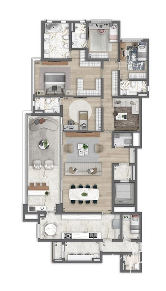 Apartamento 4 dormitórios em Moema: 14ª foto da galeria de imagens do imóvel