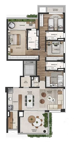 Apartamento 4 dormitórios no Brooklin: 28ª foto da galeria de imagens do imóvel