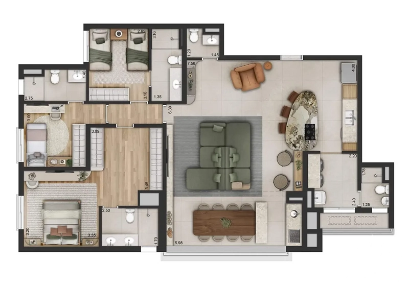 Apartamento 3 dormitórios em Moema: 19ª foto da galeria de imagens do imóvel